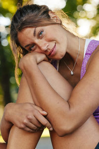 Young woman looking at camera, uppsala, sweden