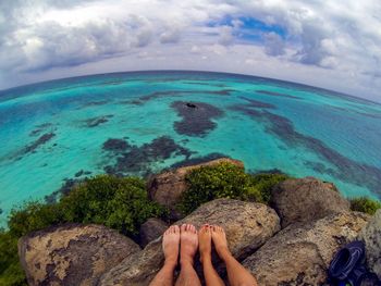 Scenic view of sea against sky