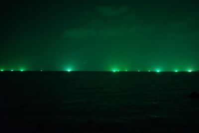 View of illuminated landscape at night