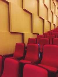 Full frame shot of empty chairs