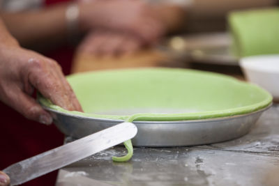 Close-up of hand holding tea