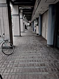 Narrow walkway in city