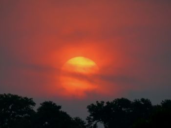 Low angle view of sky at sunset