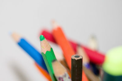 Close-up of color pencils