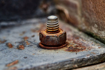 Close-up of rusty metal