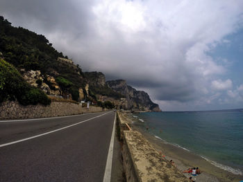 Panoramic view of beach against sky