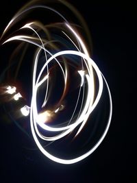 Close-up of light trails