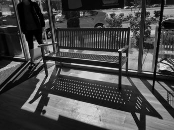 Empty chairs and tables