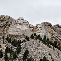 Low angle view of the famous rock formations