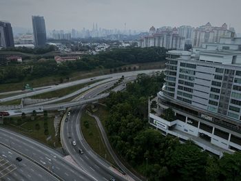 View of city street