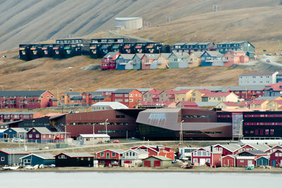 Residential district against sky