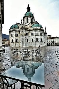 Facade of church against sky