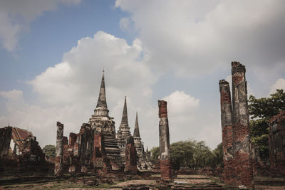 Panoramic view of old building against sky