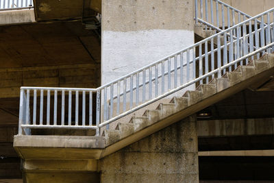 Close-up of staircase in old building