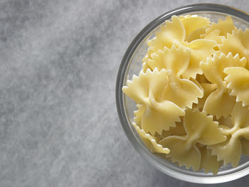 Close-up of farfalle pasta in bowl