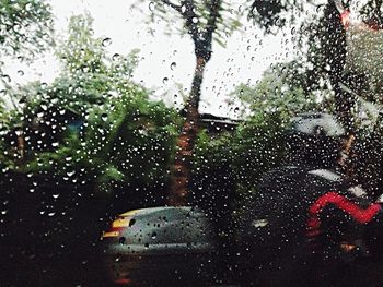 Reflection of car on road