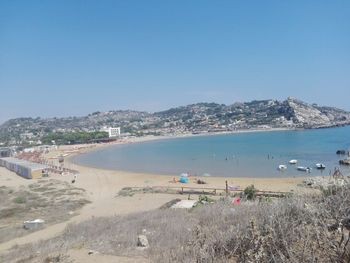 High angle view of beach