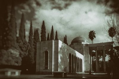 Low angle view of church against sky