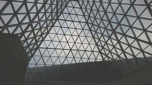 Low angle view of skylight