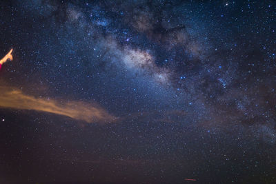 Low angle view of star field at night