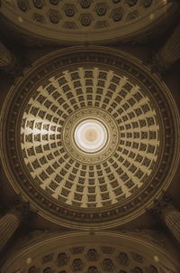 Low angle view of ornate ceiling in building