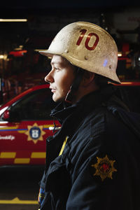 Profile of fire fighter