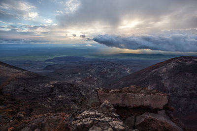 Aerial view of landscape against sky