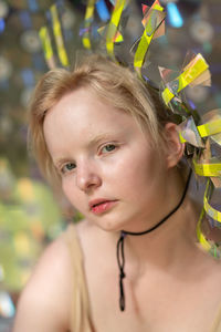 Close-up of young woman