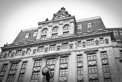 Low angle view of building against clear sky