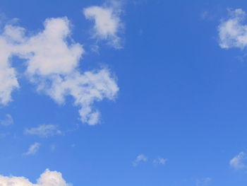 Low angle view of blue sky