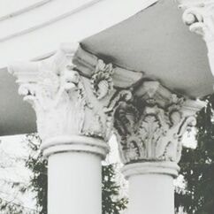 built structure, architecture, low angle view, close-up, architectural column, building exterior, part of, day, outdoors, no people, white color, stone material, column, old, art and craft, focus on foreground, history, cropped, sunlight, art