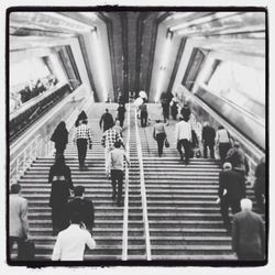 Woman in subway station