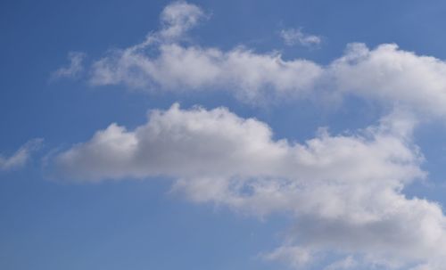 Low angle view of clouds in sky