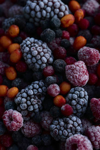 Frozen berries, full frame