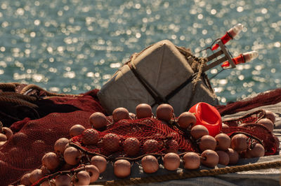 Nets left in the port