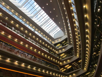 Low angle view of illuminated steps