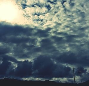 Low angle view of storm clouds in sky