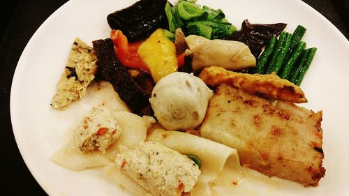 Close-up of served food