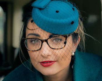 Close-up portrait of beautiful woman