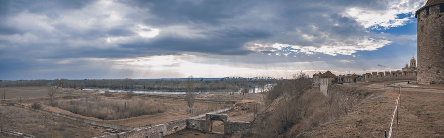 Panoramic view of city against sky