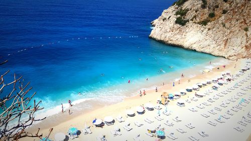 Aerial view of kaputas beach on sunny day