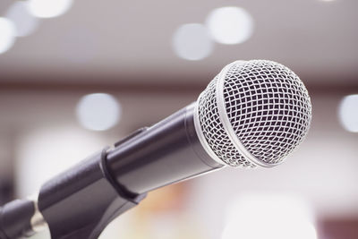 Close-up of microphone