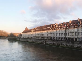 River by city against sky