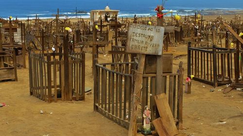 Lifeguard hut on beach