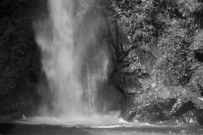 Scenic view of waterfall