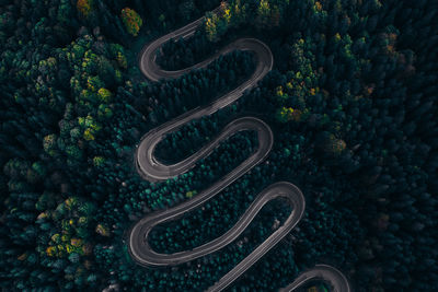 High angle view of vintage car on road