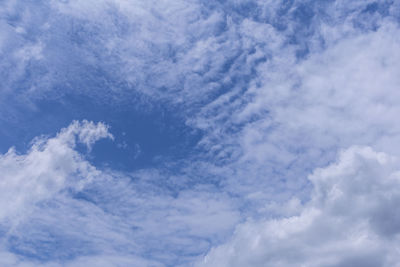 Low angle view of clouds in sky