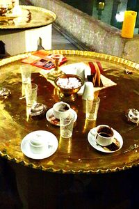 Close-up of food on table