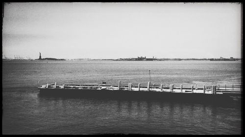 View of pier in sea