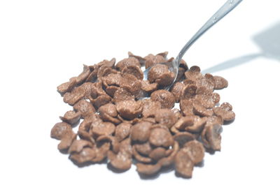 Close-up of ice cream against white background